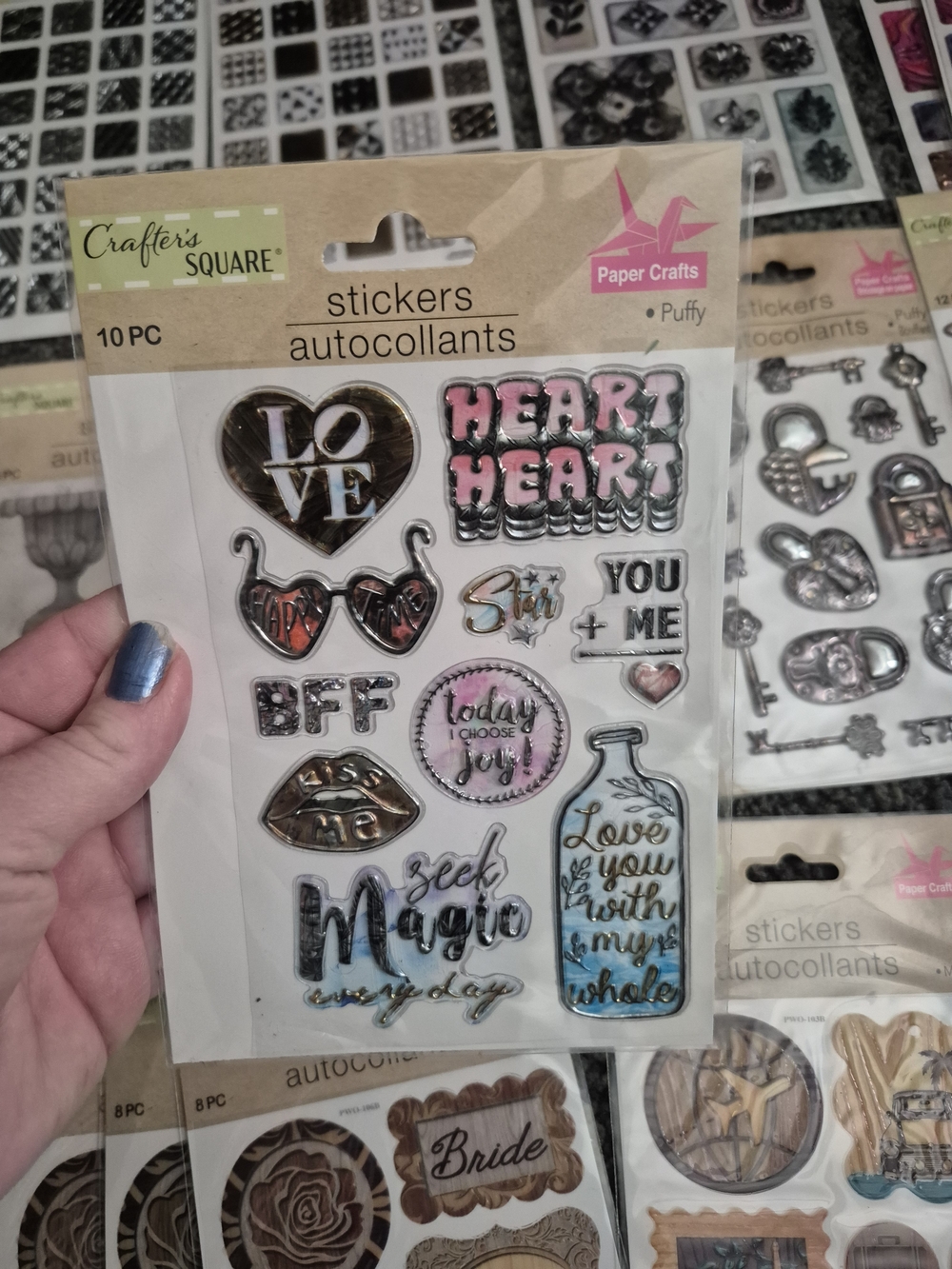 30pc Crafter’s Square Puffy & 3D Sticker Lot - Picture 9 of 16